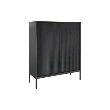 Credenza alta con 2 ante Nero LIOUBA