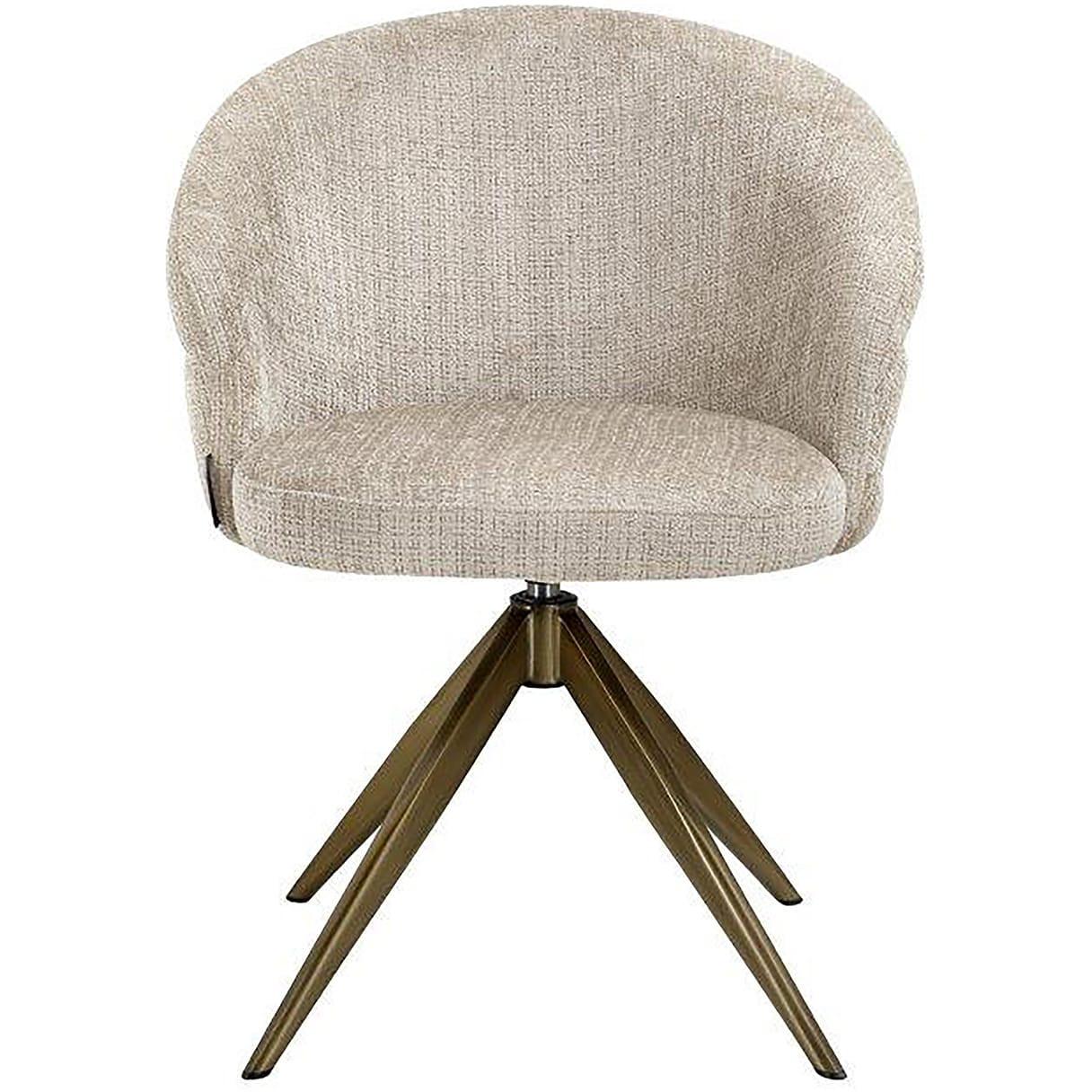 mutoni Chaise pivotante Zendaya Chenille beige  