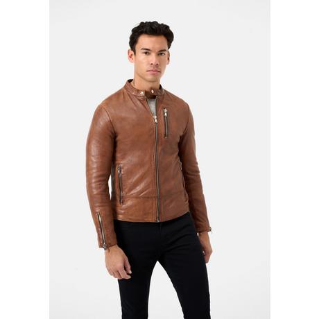 RICANO  Lederjacke Carlo, Bikerjacke aus Lamm Leder 