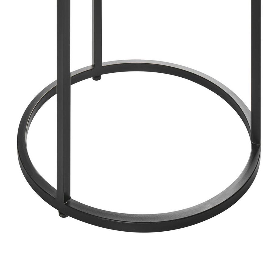 Beliani Table d'appoint en Marbre  TYRELL  
