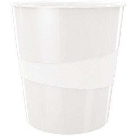 Leitz LEITZ Papierkorb WOW 15 Liter 52781001 perl weiss  