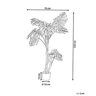 Beliani Plante artificielle en Matière synthétique MONSTERA PLANT  