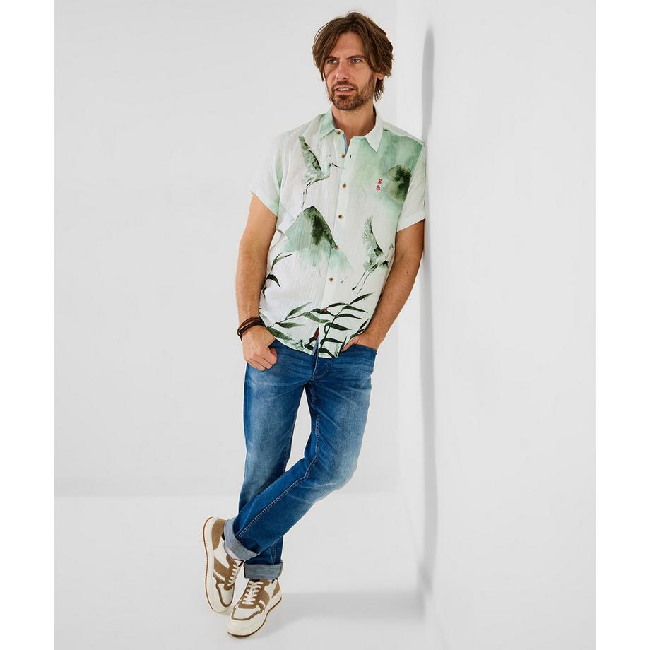 Joe Browns Chemise froissée à manches courtes avec motif grue  