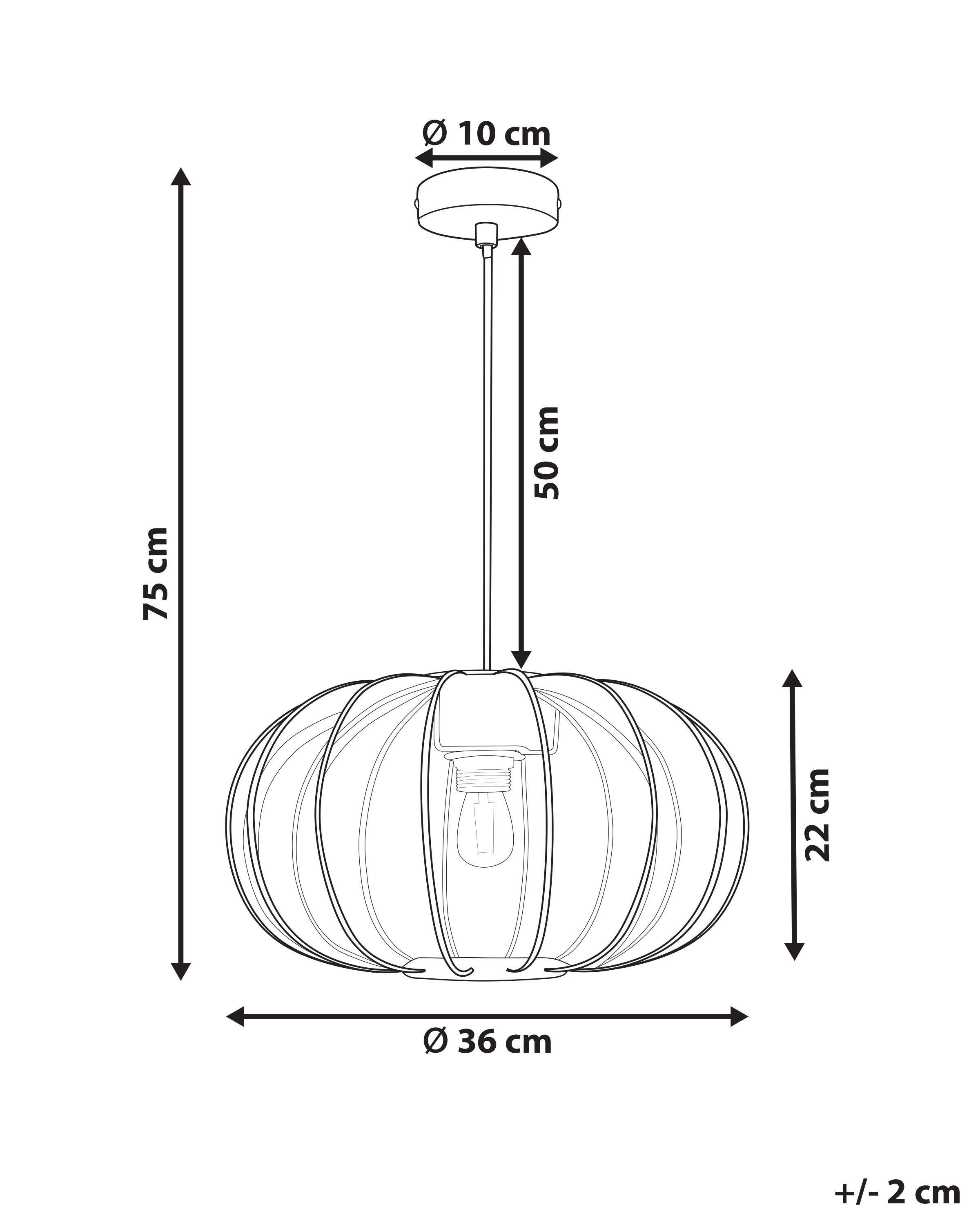Beliani Lampadario en Nylon Moderno TOCUYO  