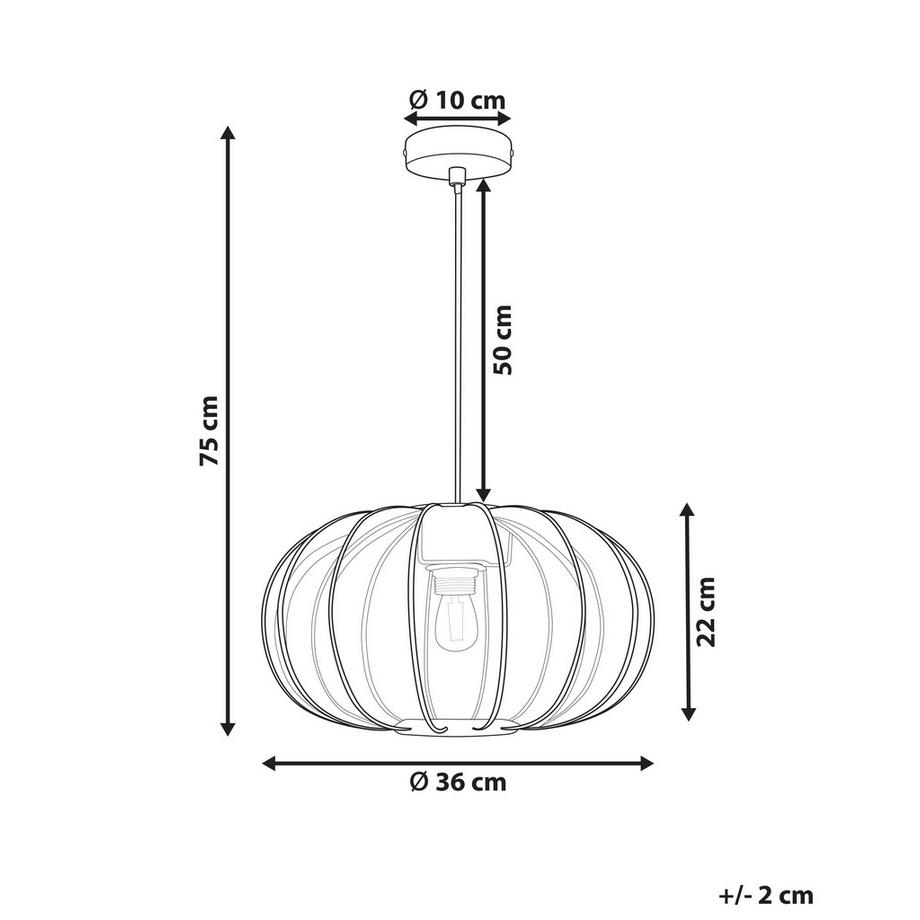 Beliani Lampe suspension en Nylon Moderne TOCUYO  
