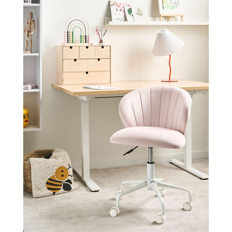 Beliani Chaise de bureau en Velours  CHEERFUL  