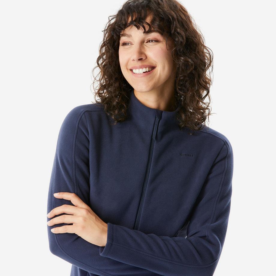 QUECHUA MH 500 Fleecejacke mit durchgehendem Reissverschluss  