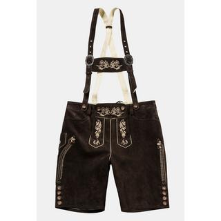 JP1880  Lederhosen in tradizionale stile Tracht in pelle vera con ricami 