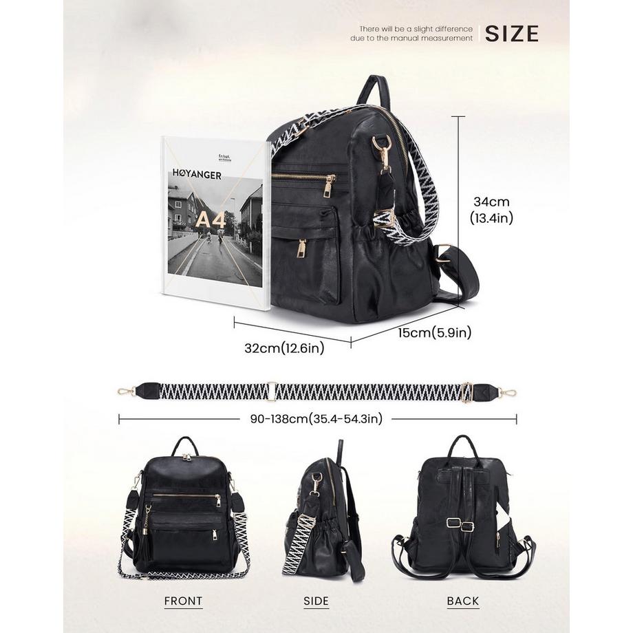 Only-bags.store Sac à dos élégant 2-en-1 Sac à main Sac à bandoulière  