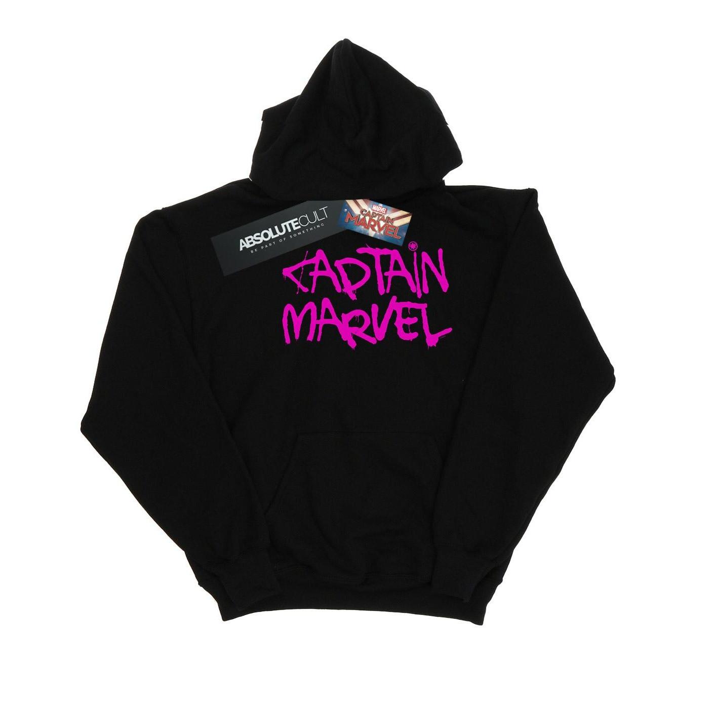 Image of Captain Spray Text Kapuzenpullover Jungen Schwarz 128