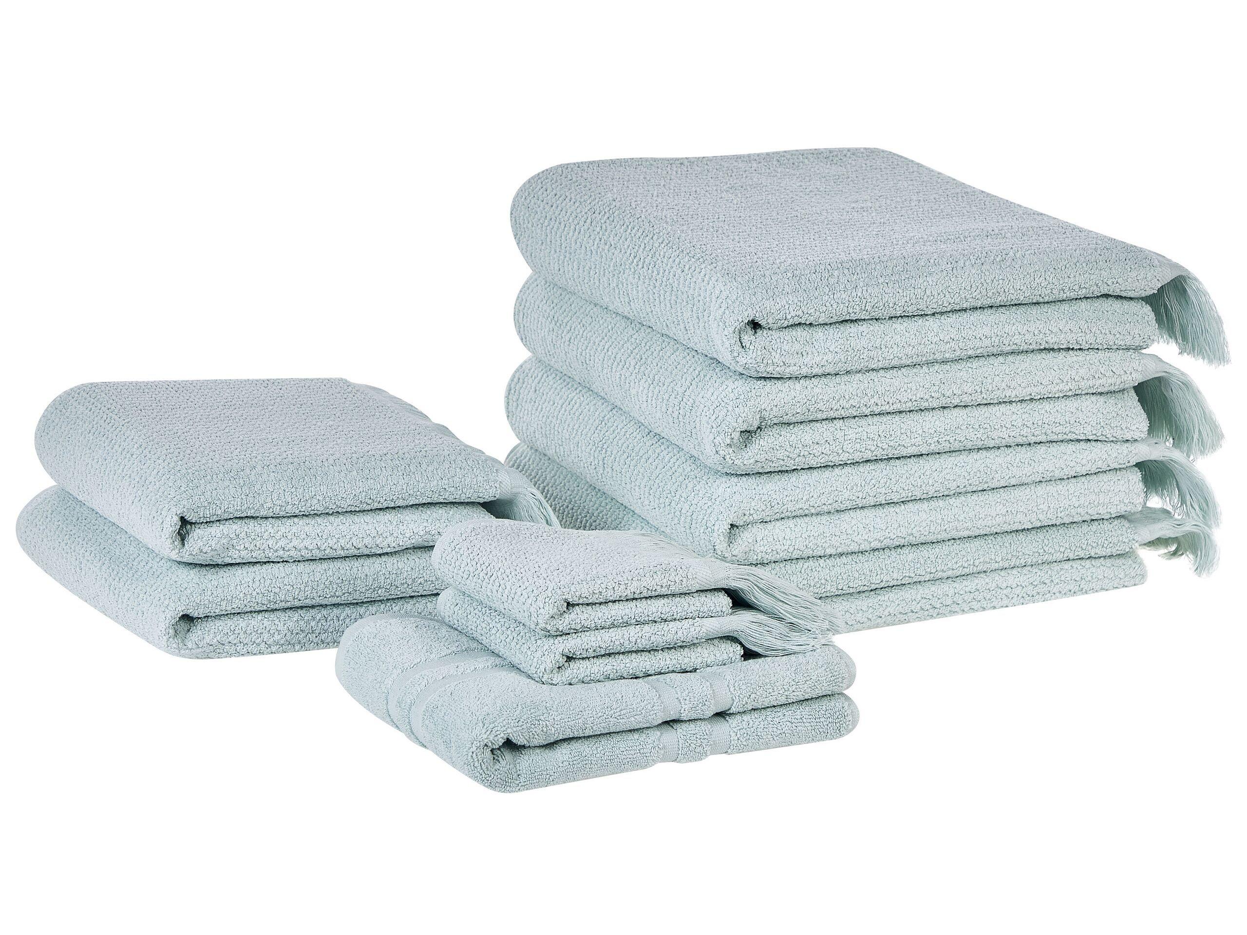 Beliani Set di 9 asciugamani en Cotone ATIU  