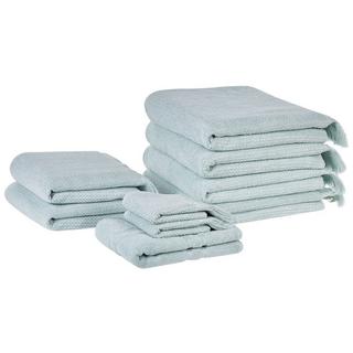 Beliani Lot de 9 serviettes en Coton ATIU  