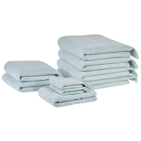 Beliani Lot de 9 serviettes en Coton ATIU  