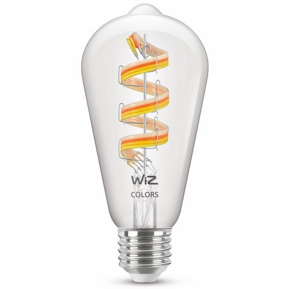 WIZ WiFi Smart LED E27 ST64 40W Filamento Colore + Bianco caldo-freddo 470lm  
