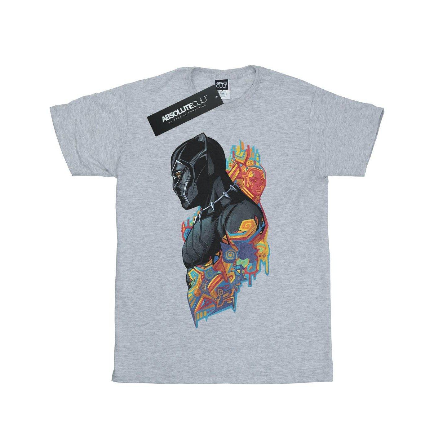 Image of Black Panther Profile Tshirt Jungen Grau 128