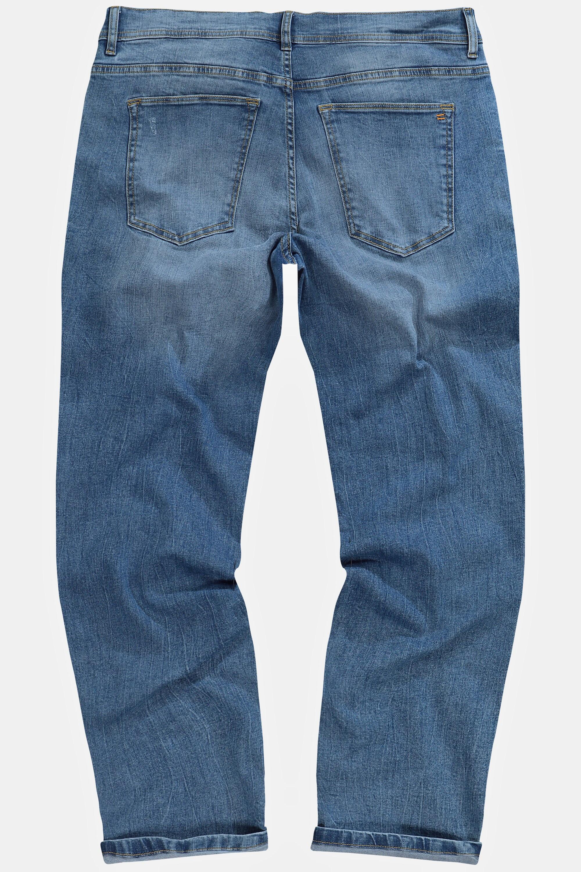 Sthuge  Jeans con FLEXLASTIC®, effetto sdrucito e taglio dritto a cinque tasche, fino alla tg. 70/35 