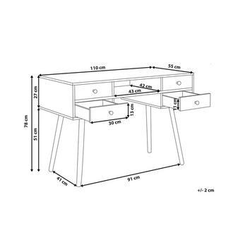 Beliani Table de bureau en MDF Moderne LEVIN  