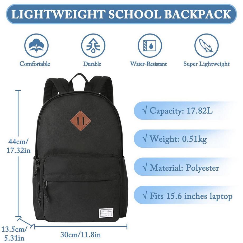 Only-bags.store Klassischer leichter Rucksack Teenager College Schultasche lässiger Tagesrucksack  
