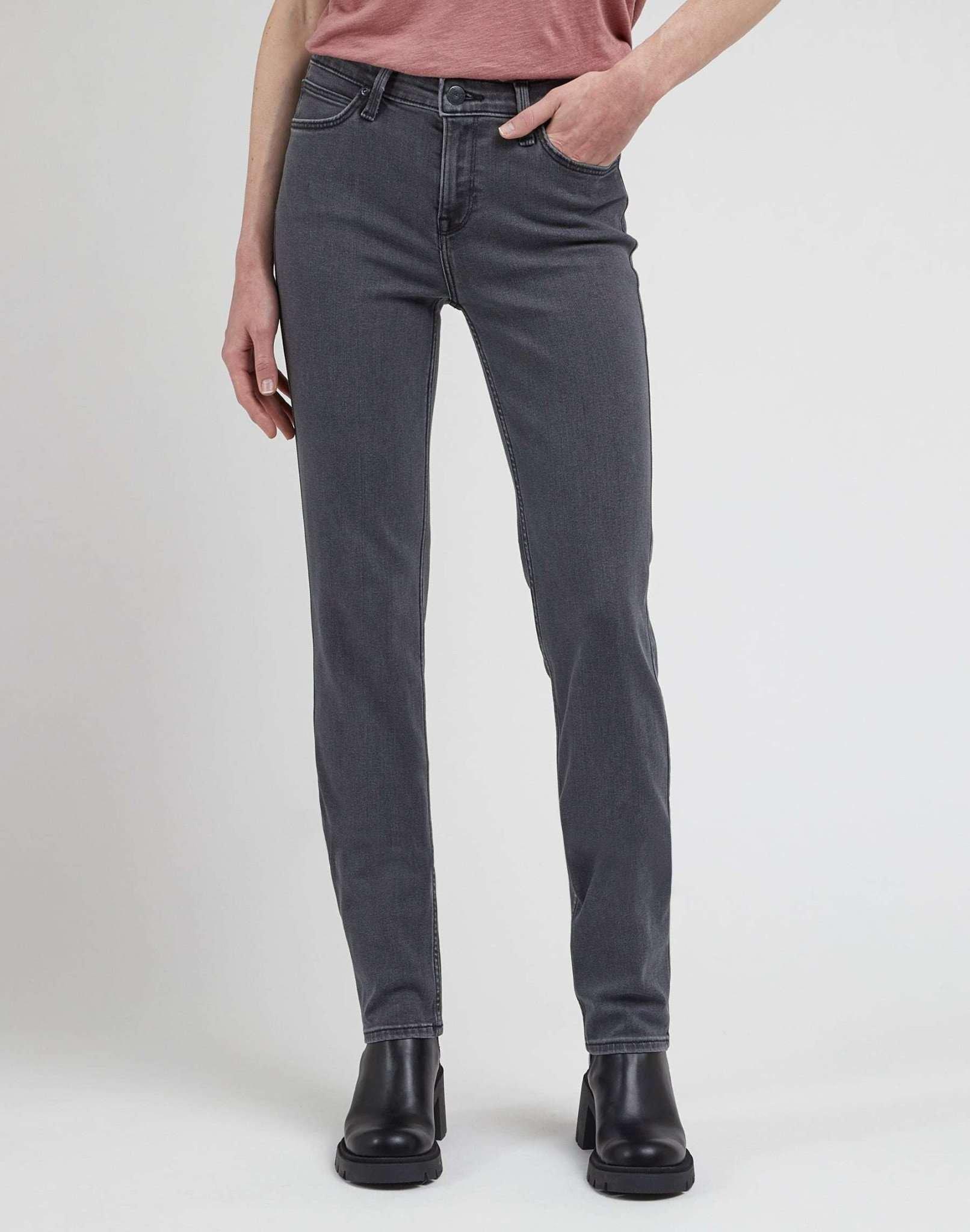 Image of Jeans Straight Leg Marion Straight Damen Taubengrau L33/W26