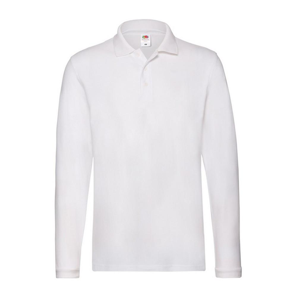 Image of Poloshirtlangärmlig Herren Weiss 3XL