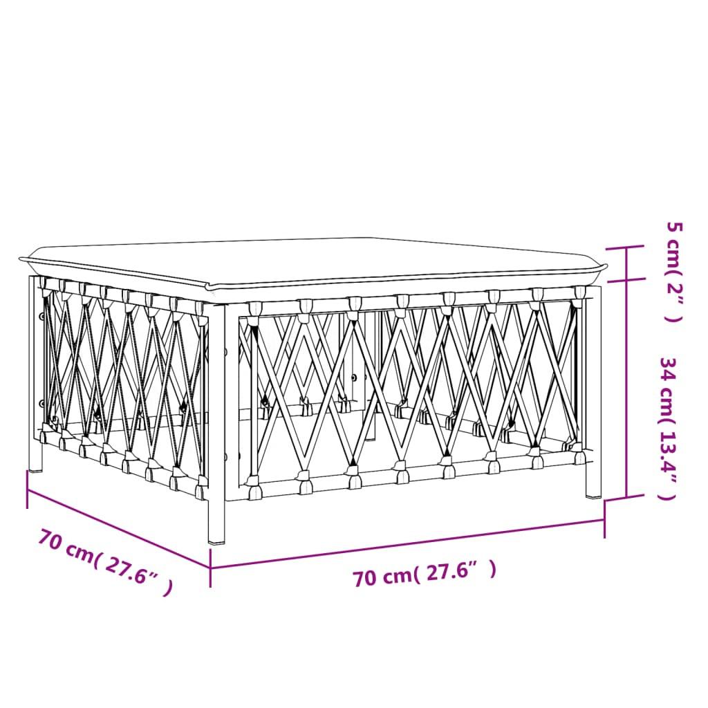 VidaXL Repose-pied de jardin tissu  