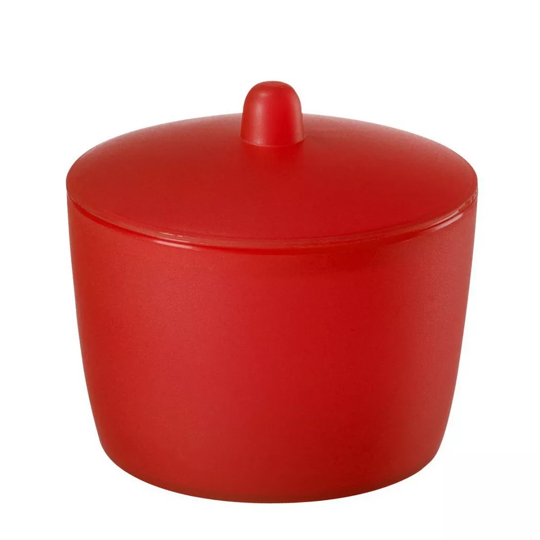 Diaqua - Kosmetikdose Trend Frosted transparent, 10cm, Rot