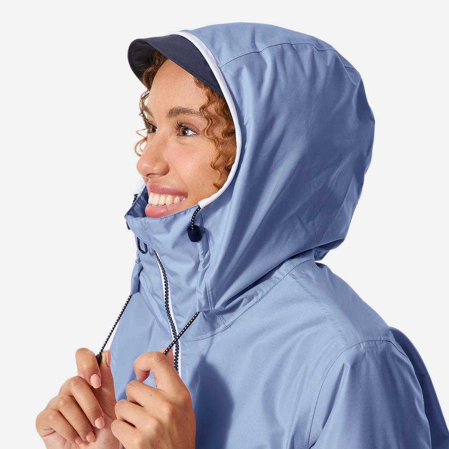 DECATHLON  Veste de voile imperméable - veste de pluie Femme - Sailing 100 bleu 
