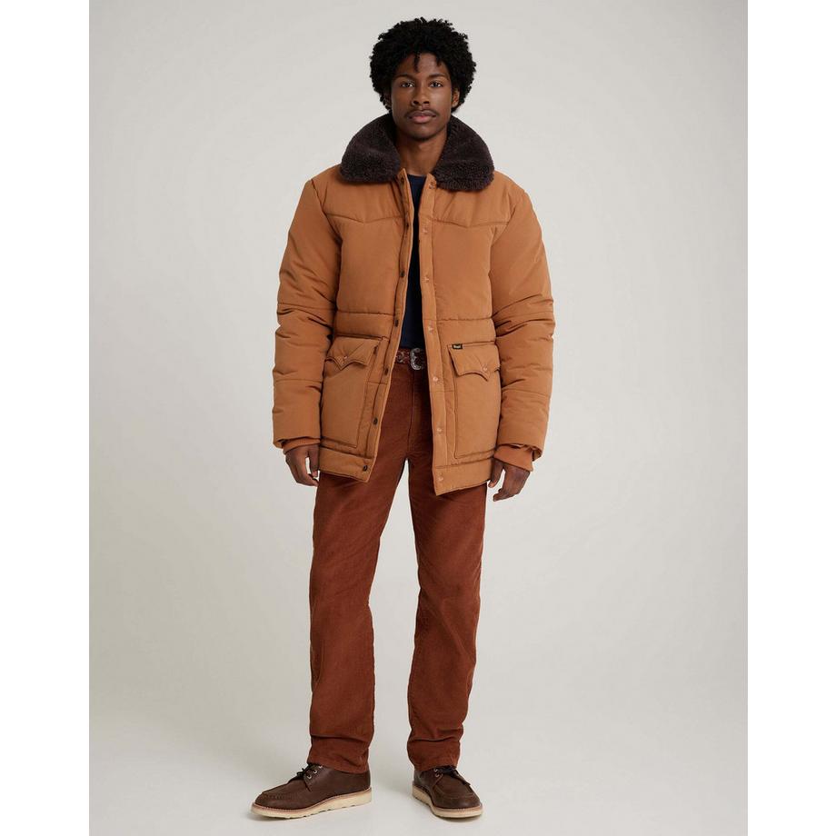 Wrangler Giacca imbottita con collo in pelliccia sintetica  