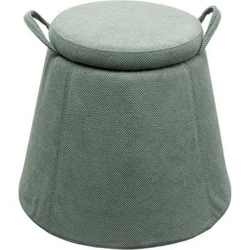 Tabouret Thimble Storage vert rond 51