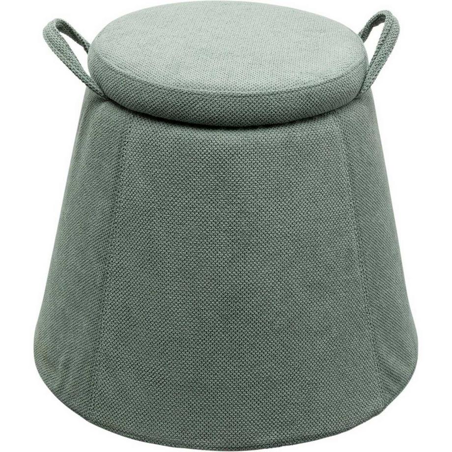 KARE Design Tabouret Thimble Storage vert rond 51  