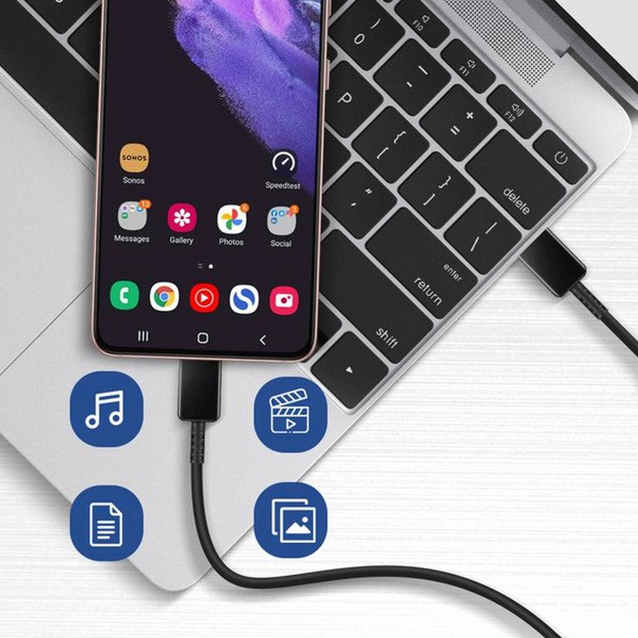 SAMSUNG  Cavo USB-C Originale Samsung 1m Nero 