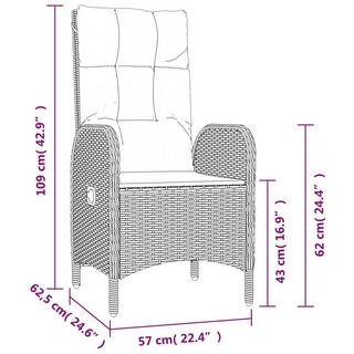 VidaXL Garten essgruppe poly-rattan  