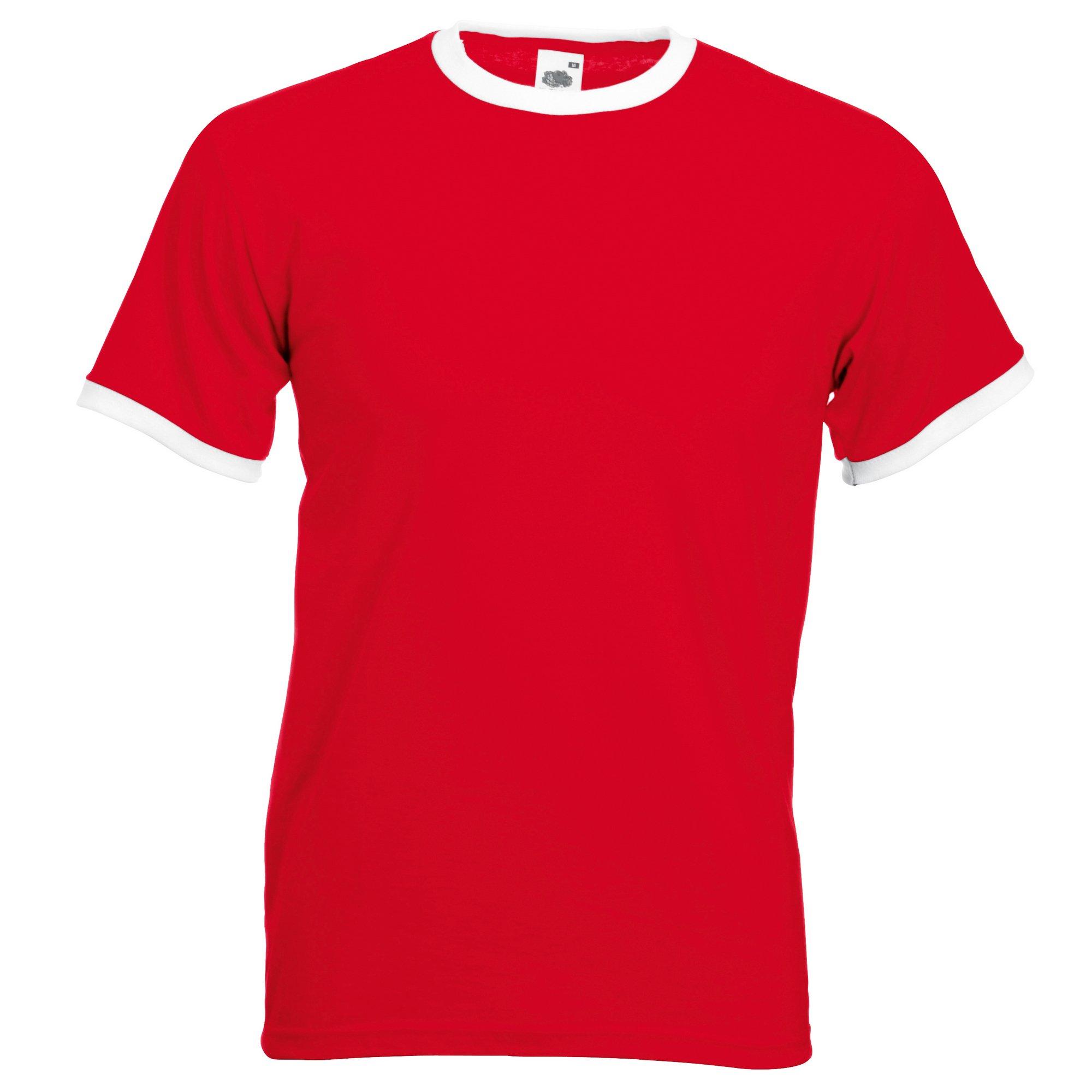 Image of Ringer Tshirt Herren Rot Bunt L