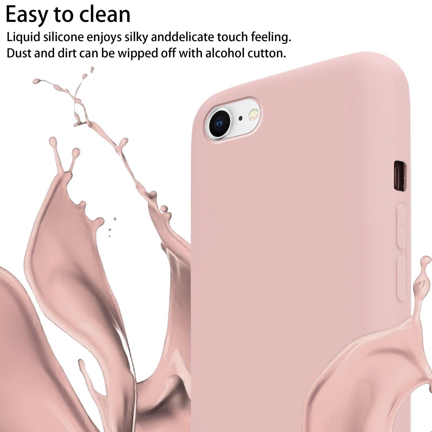 Cadorabo  Chaîne de téléphone portable compatible avec Apple iPhone 7 / 7S / 8 / SE 2020 - Coque de protection en silicone avec cordelette réglable 