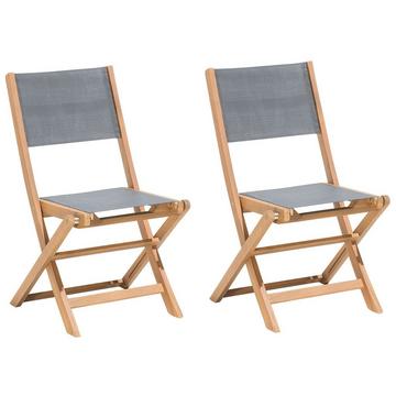 Lot de 2 chaises en Acacia Traditionnel CESANA