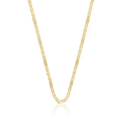 MUAU Schmuck  Collier Fantasie Bicolor Gelb-/Weissgold 750, 2.5mm, 45cm 