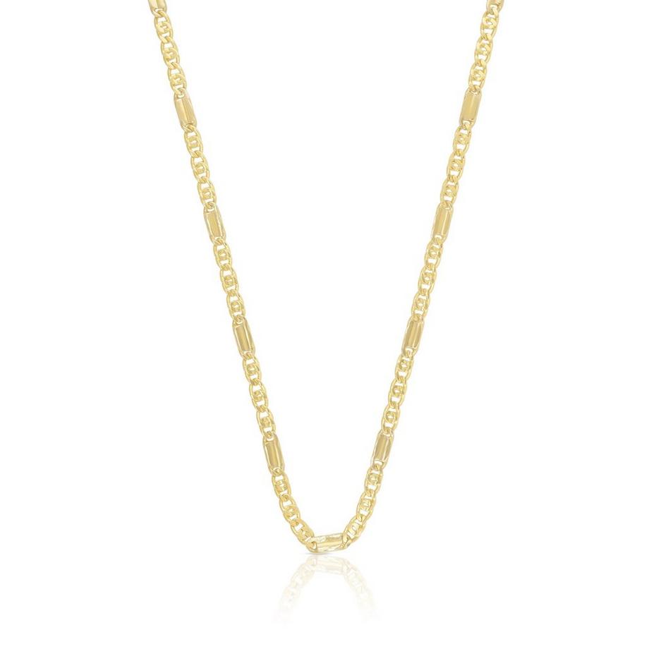 MUAU Schmuck  Collier Fantasie Bicolor Gelb-/Weissgold 750, 2.5mm, 45cm 