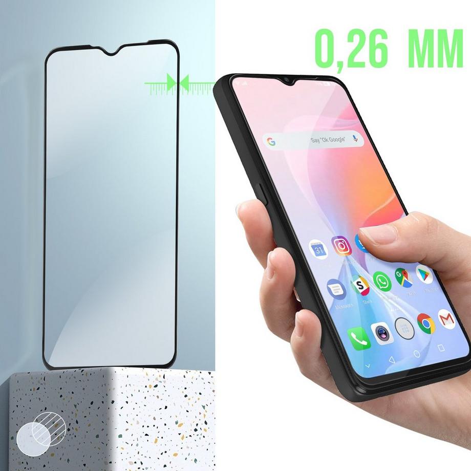 Avizar  Verre Trempé Blackview A85 Contour Noir 