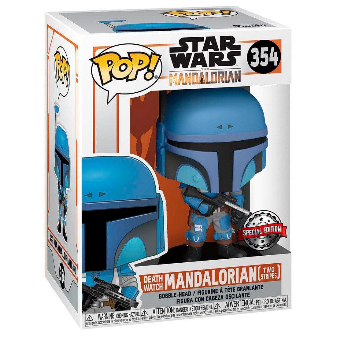 Funko  Figura POP Star Wars Mandalorian Death Watch Mandalorian Due Strisce Esclusivo 