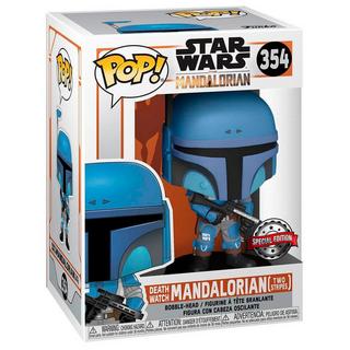 Funko  Figura POP Star Wars Mandalorian Death Watch Mandalorian Due Strisce Esclusivo 