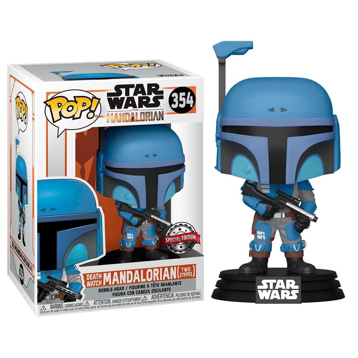 Funko  Figura POP Star Wars Mandalorian Death Watch Mandalorian Due Strisce Esclusivo 