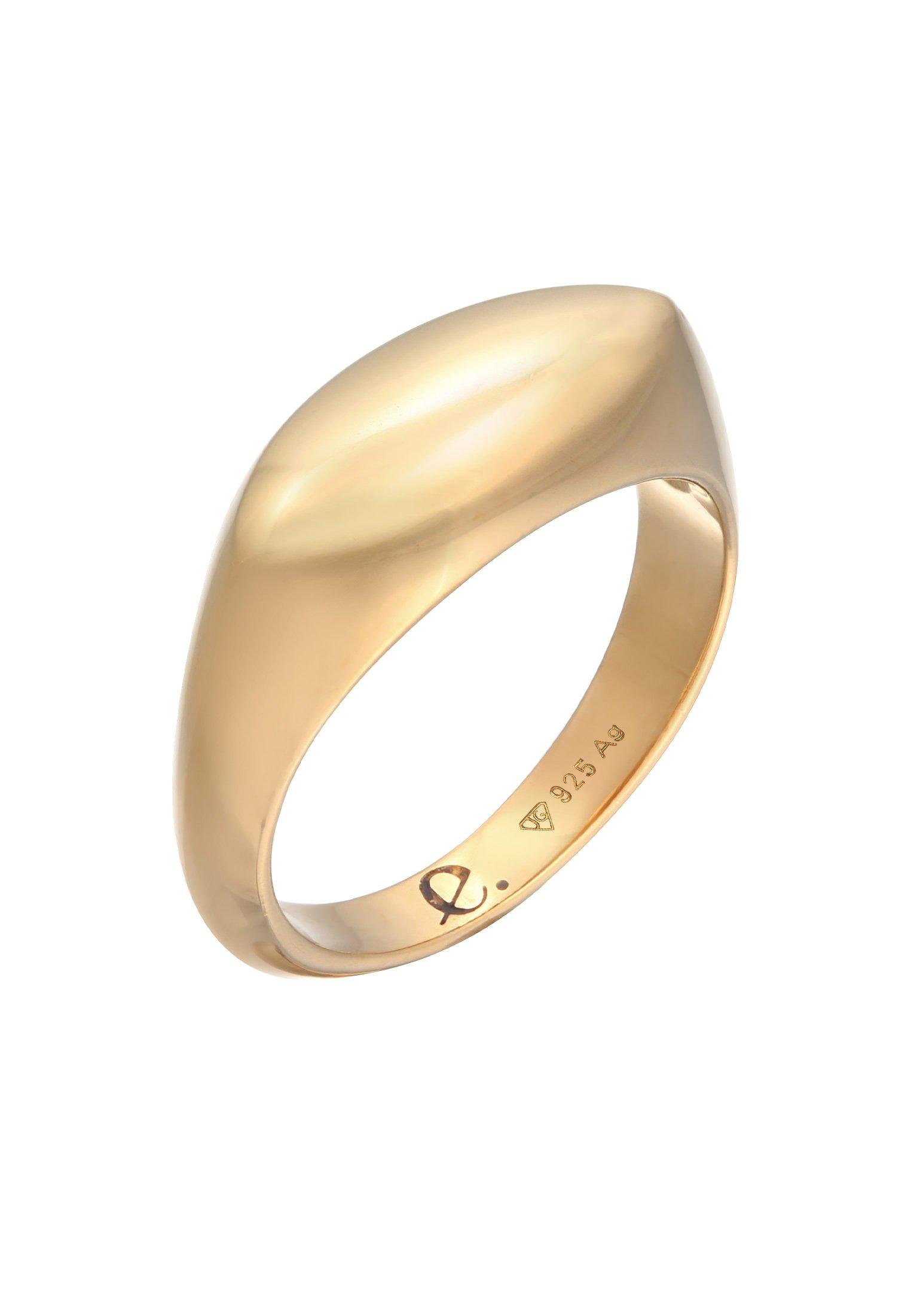Image of Ring Siegelring Marquise Design Damen Gold 56mm