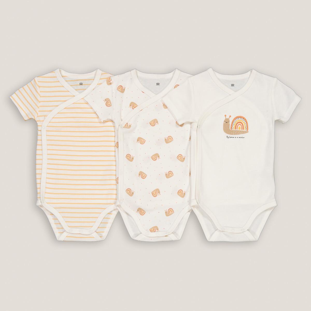 Image of 3er-pack Erstlings-bodys Unisex Beige 86