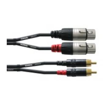 Cordial CFU 3 FC Audio-Kabel 3 m 2 x RCA 2 x XLR (3-pin) Schwarz