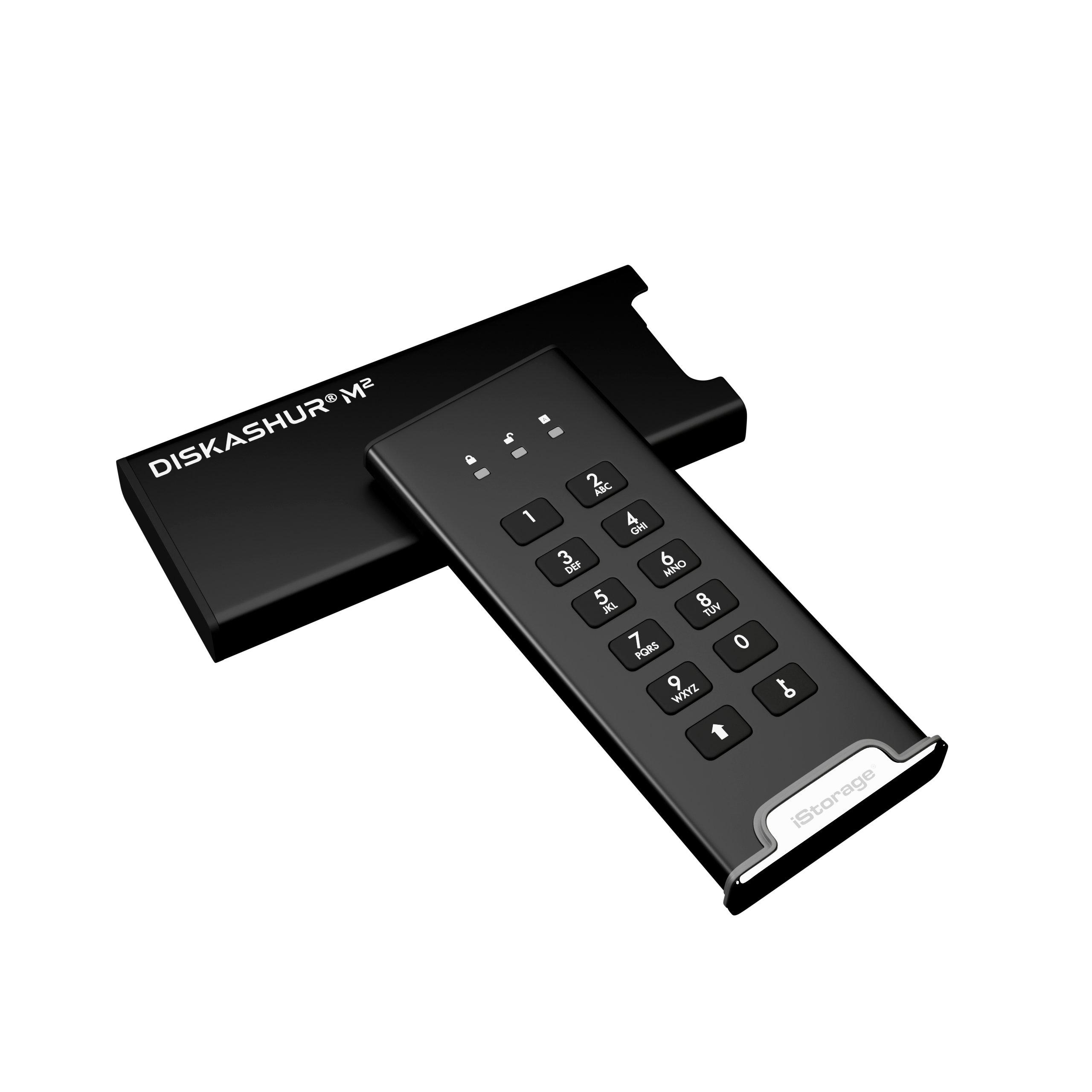 iStorage  DiskAshur M2 PIN 240 GB USB Type-A / USB Type-C 3.2 Gen 1 (3.1 Gen 1) Schwarz 