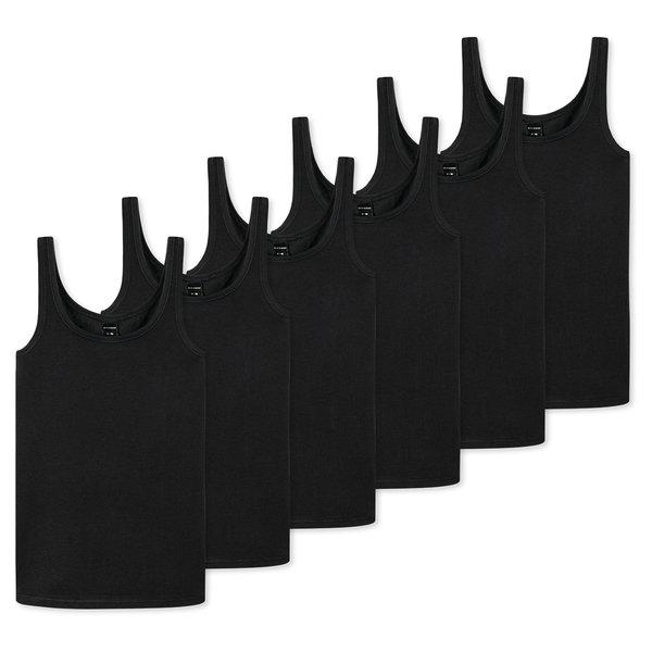 Image of 6er Pack Teens Girls 955 Organic Cotton - Tops Unterhemden Mädchen Schwarz 152