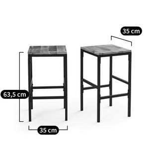 La Redoute Intérieurs Lot de 2 tabourets de bar mi-hauteur  