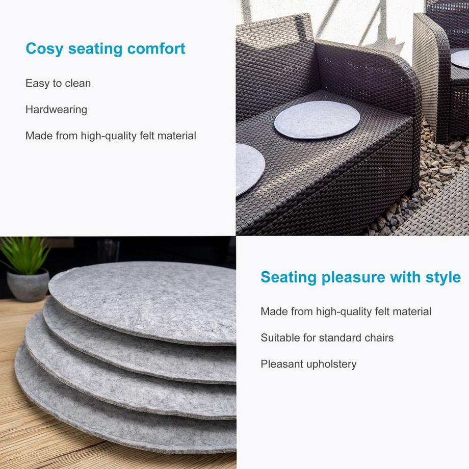 Intirilife Intirilife Coussins d'assise Set de 4  