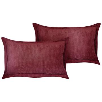 Lot de 2 coussins en Velours côtelé Traditionnel ZINNIA