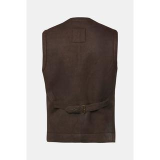 JP1880  Gilet in vera pelle con bottoni, fino alla tg. 7XL 